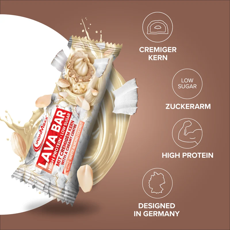 Lava Bar Protein Riegel (18x40g) - White Almond Coconut