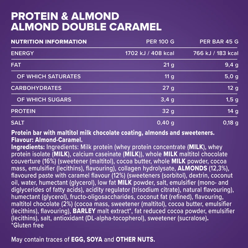 Protein & Almond (45g) - Almond Double Caramel