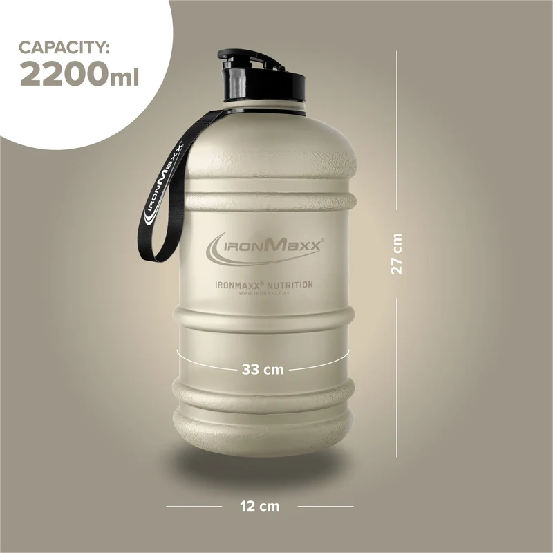 Water Gallon (2200ml) - Matt Transparent Frosted Sandstone Beige