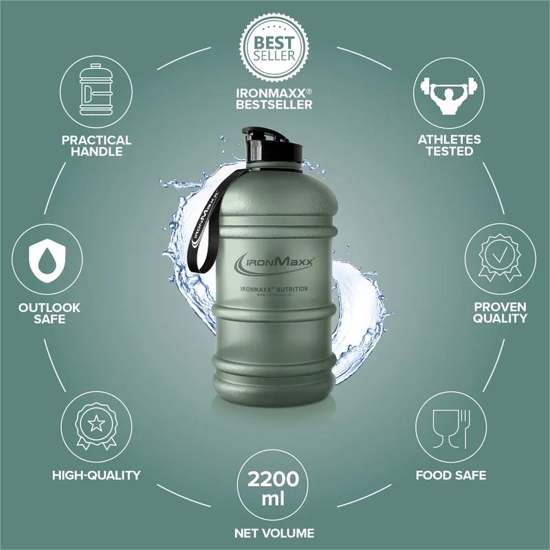 Water Gallon (2200ml) - Matt Solid Mineral Green