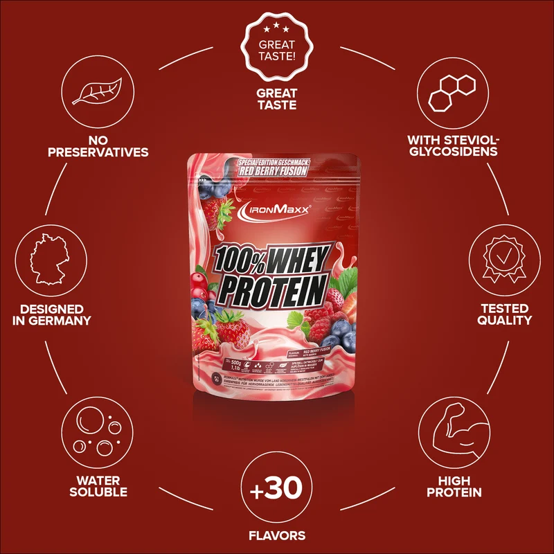 100% Whey Protein (500g) - Red Berry Fusion (Special Edition)