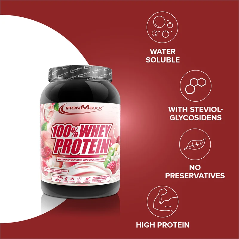 100% Whey Protein (900g) - White Peach Raspberry