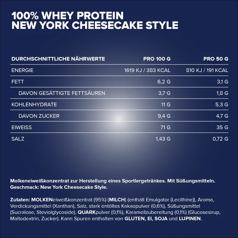 100% Whey Protein (900g) - New York Cheesecake Style