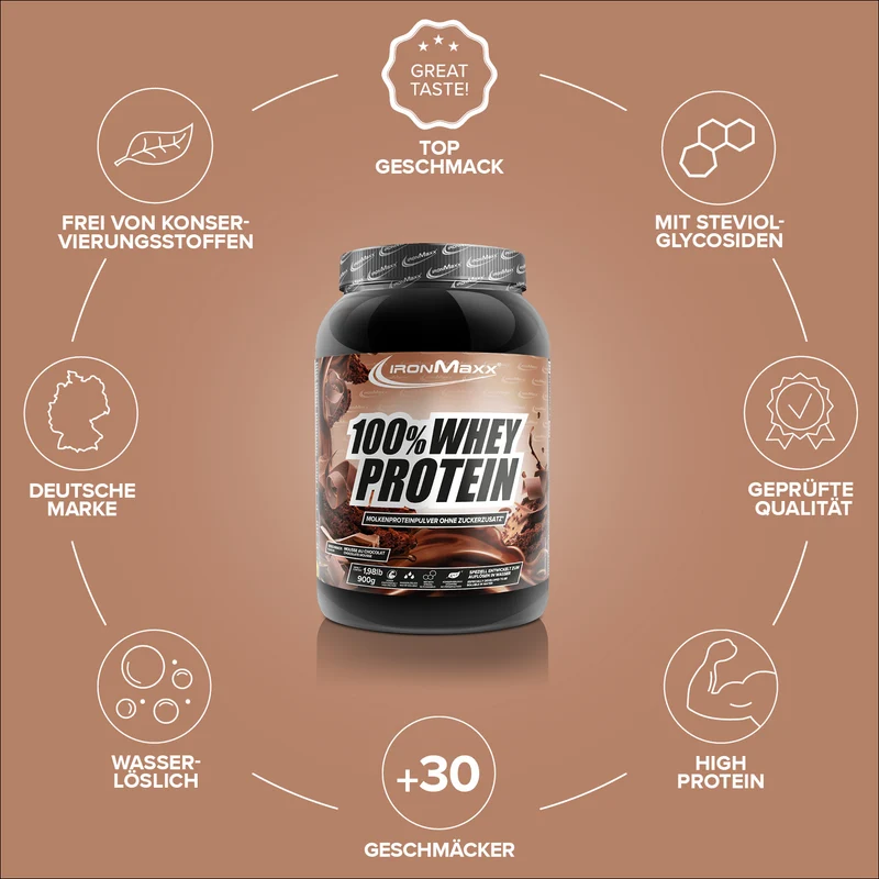 100% Whey Protein (900g) - Mousse au Chocolate