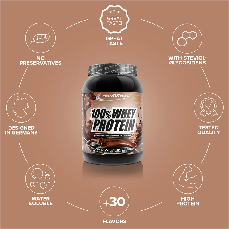 100% Whey Protein (900g) - Mousse au Chocolate