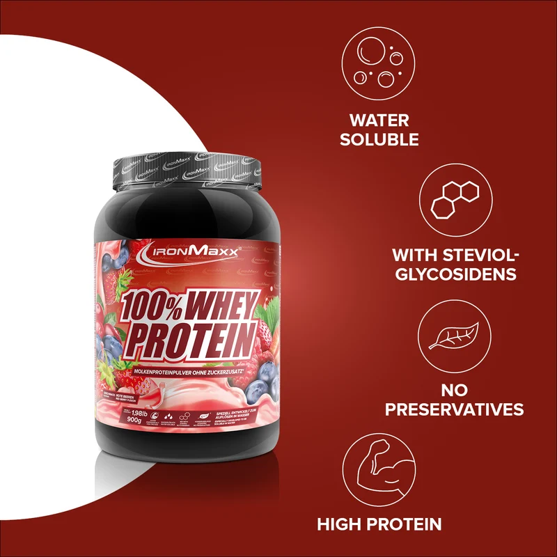 100% Whey Protein (900g) - Red Berry Fusion