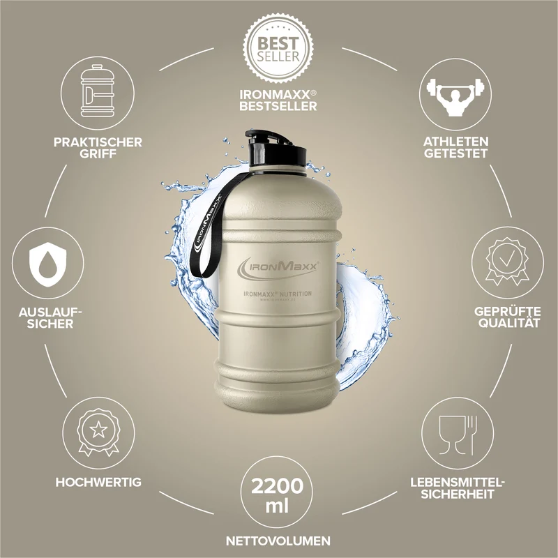 Water Gallon (2200ml) - Matt Solid Sandstone Beige