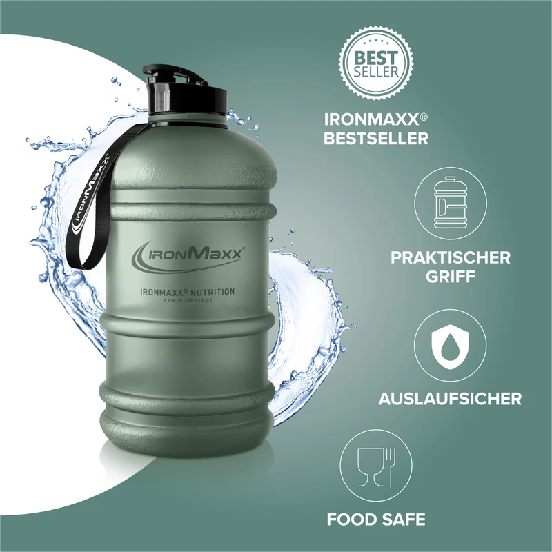 Water Gallon (2200ml) - Matt Transparent Frosted Mineral Green