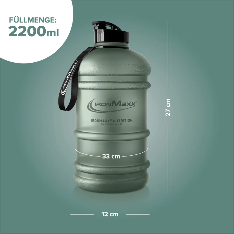 Water Gallon (2200ml) - Matt Transparent Frosted Mineral Green