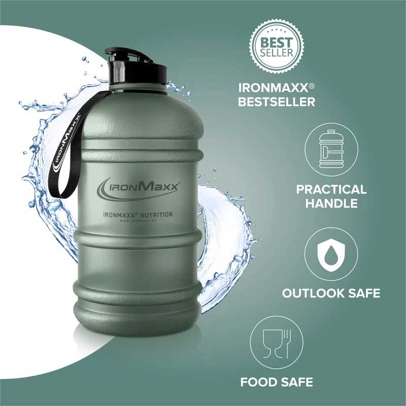 Water Gallon (2200ml) - Matt Transparent Frosted Mineral Green