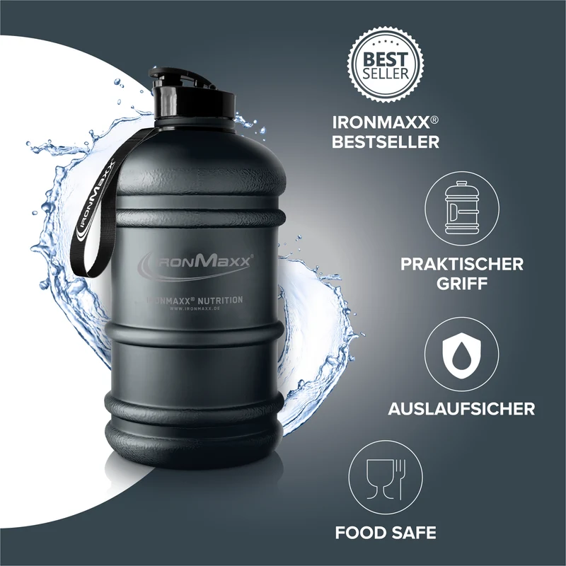 Water Gallon (2200ml) - Matt Solid Deep Black
