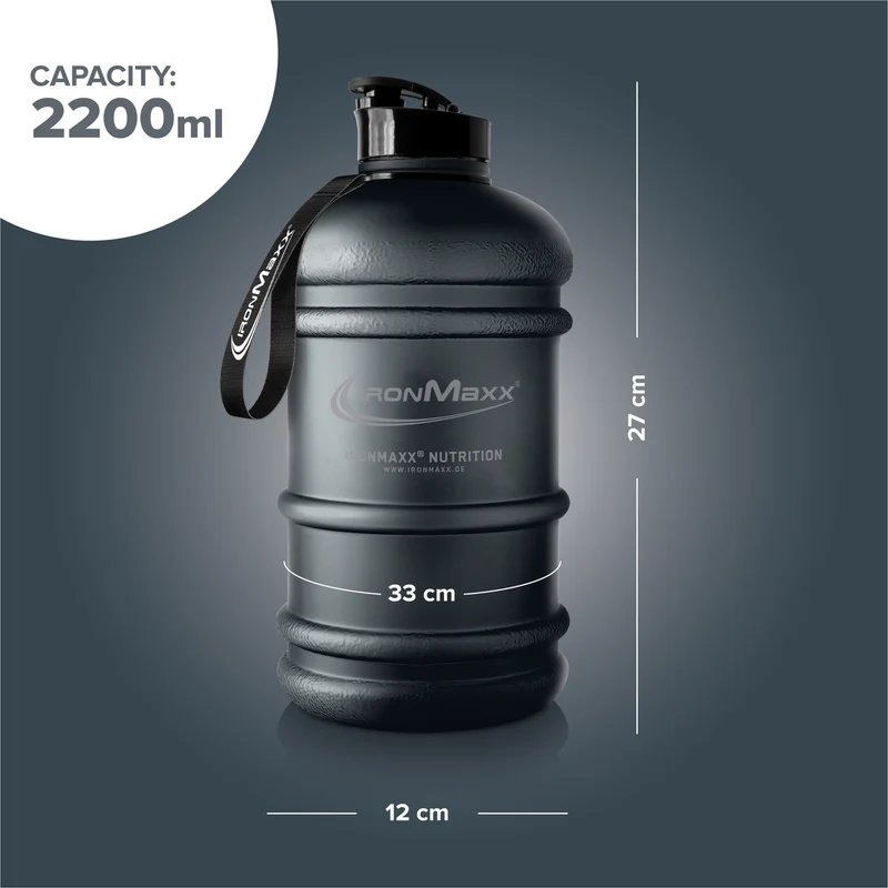 Water Gallon (2200ml) - Matt Solid Deep Black