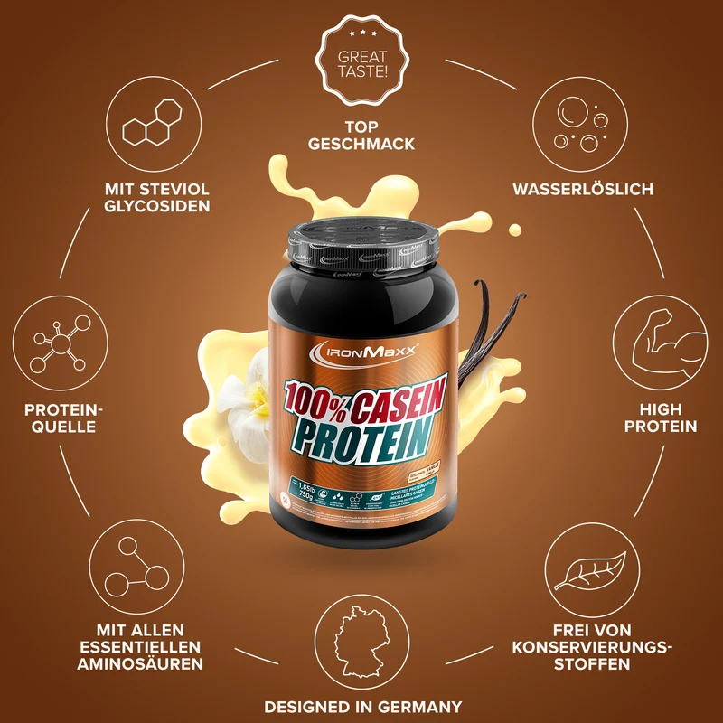 100% Casein Protein (750g) - Vanille