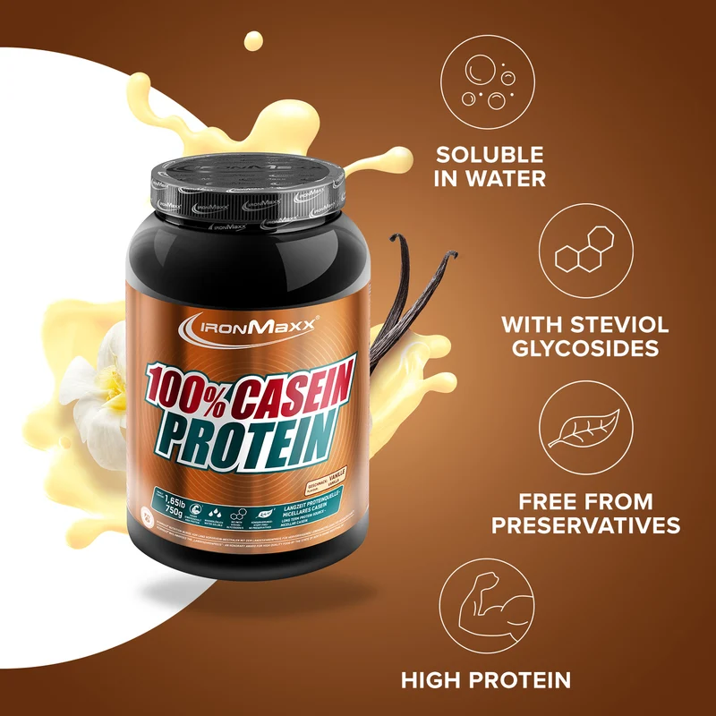 100% Casein Protein (750g) - Vanille