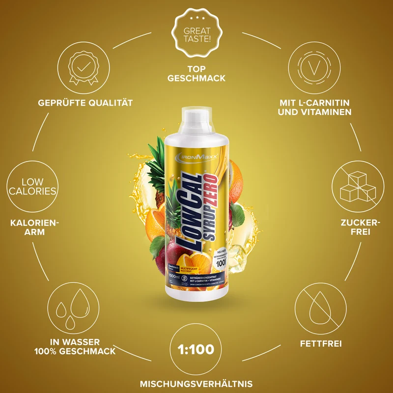 LowCal Syrup Zero (1000ml) - Multifrucht