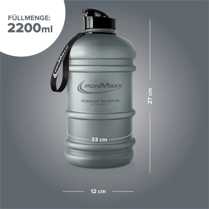 Water Gallon (2200ml) - Matt Transparent Frosted Ash Grey