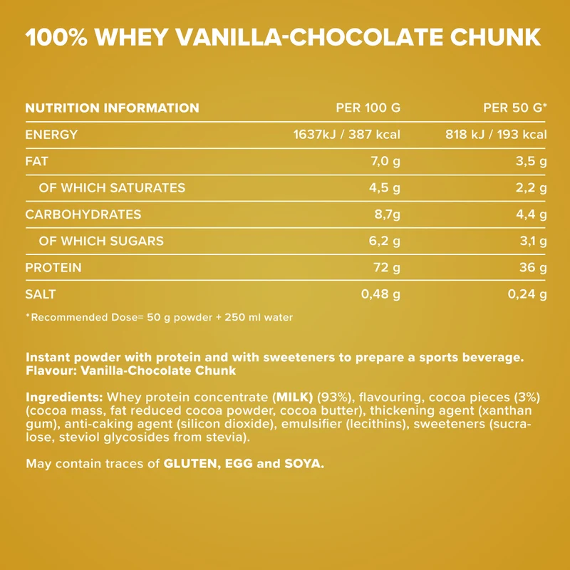 100% Whey Protein (500g) - Vanilla Choco Chunk (Special Edition)
