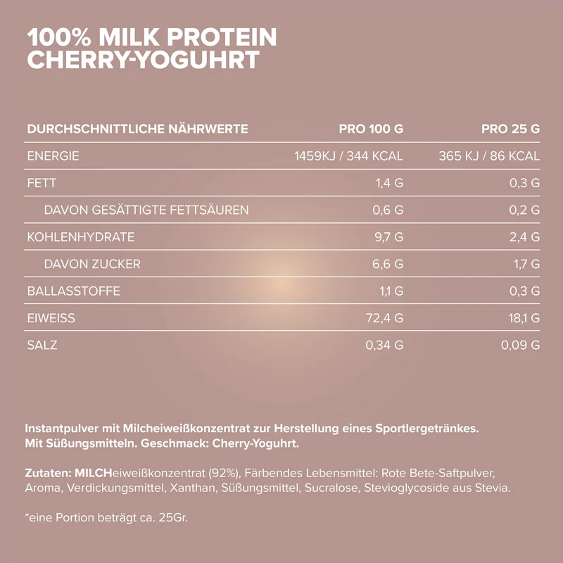100% Milk-Protein (500g) - Cherry Yoghurt