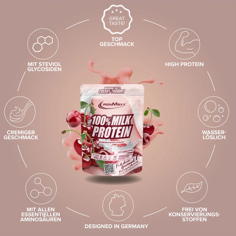 100% Milk-Protein (500g) - Cherry Yoghurt