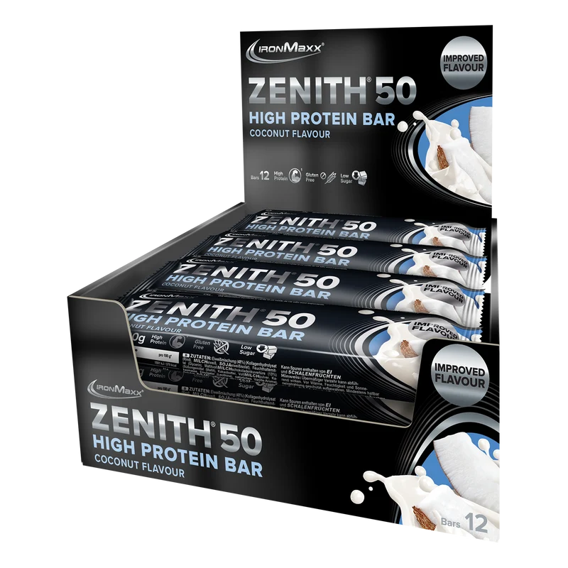 ZENITH® 50 Protein Riegel (12x100g) - Kokosnuss