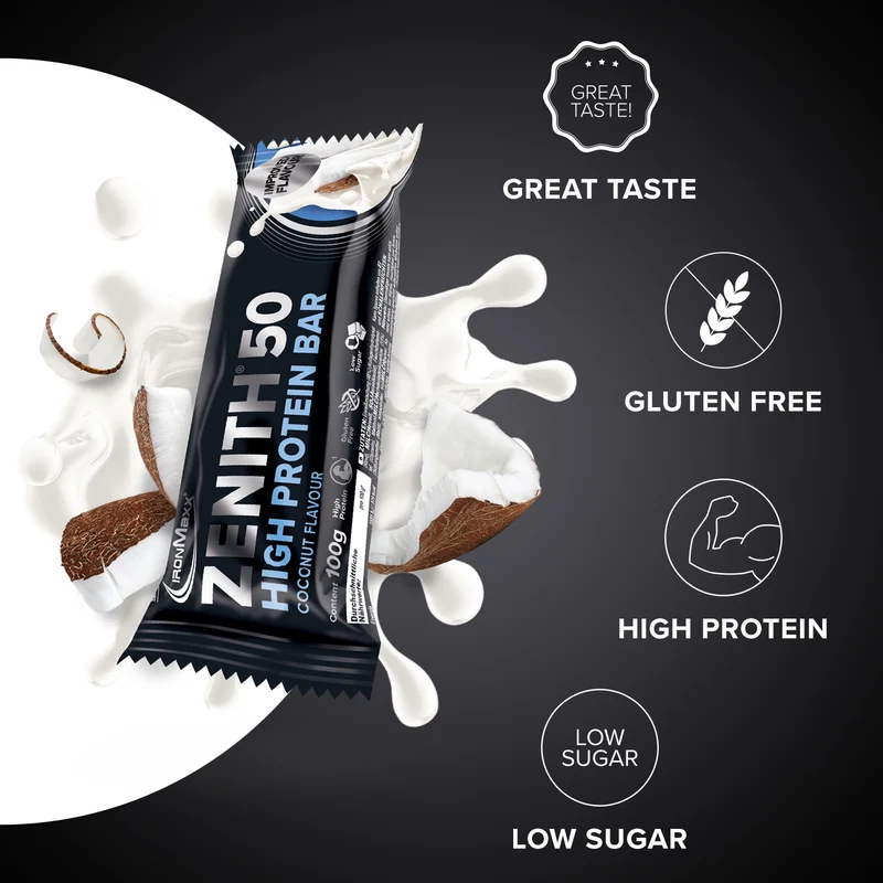 ZENITH® 50 Protein Riegel (100g) - Kokosnuss