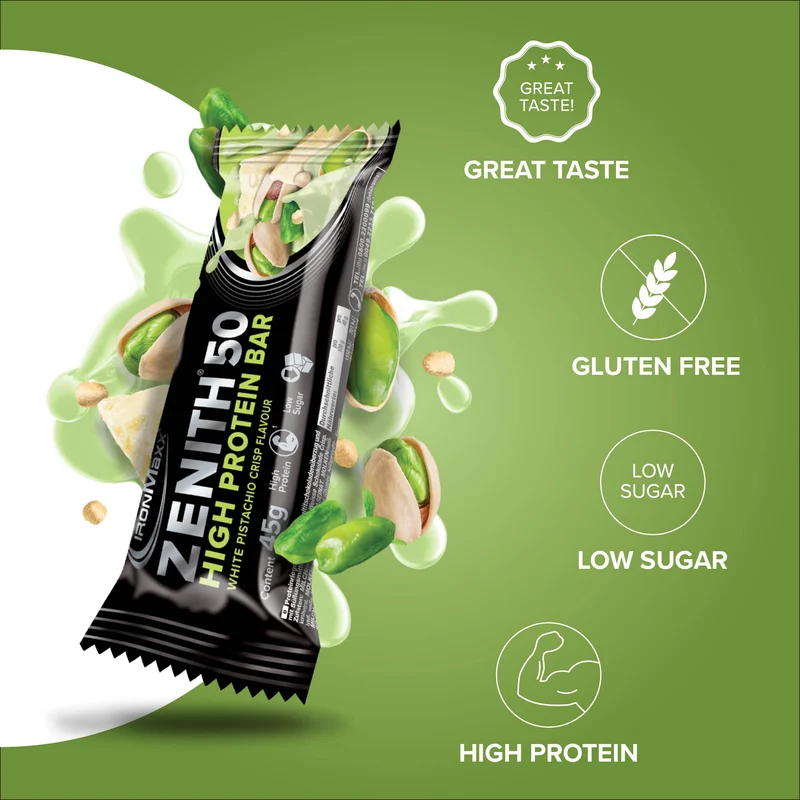 ZENITH® 50 Protein Riegel (45g) - White Pistachio Crisp