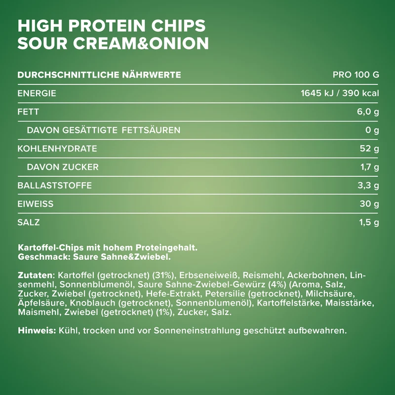 High Protein Potato Chips (60g) - Sour Cream & Onion