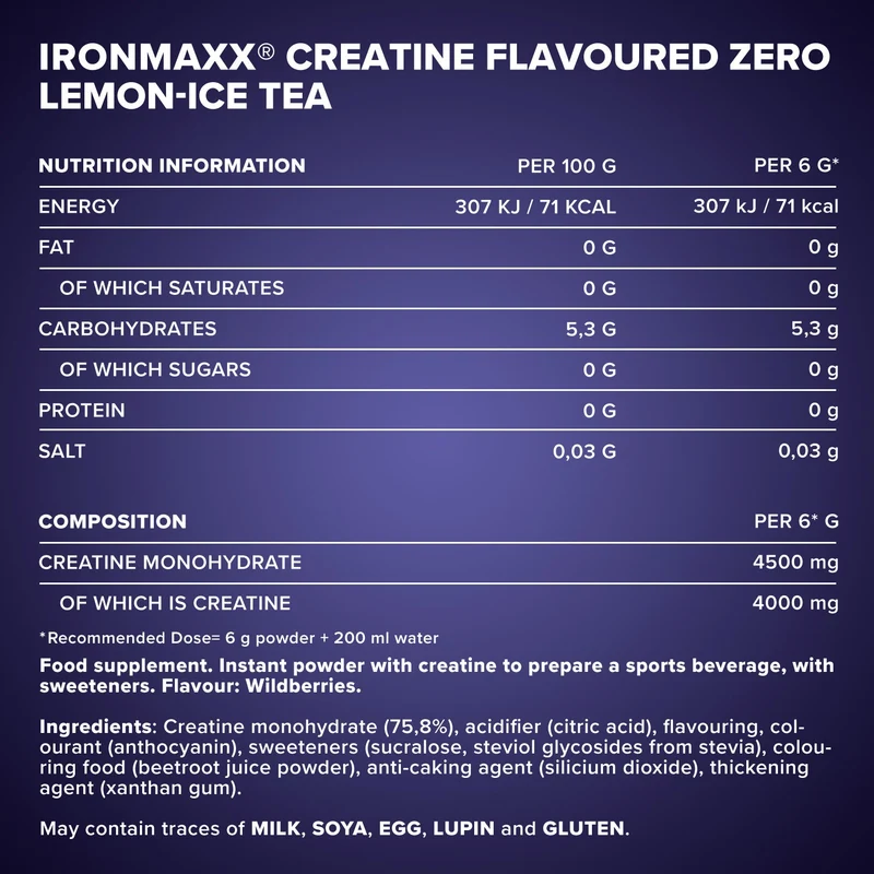 Creatine Flavoured Zero (250g) - Wildberries