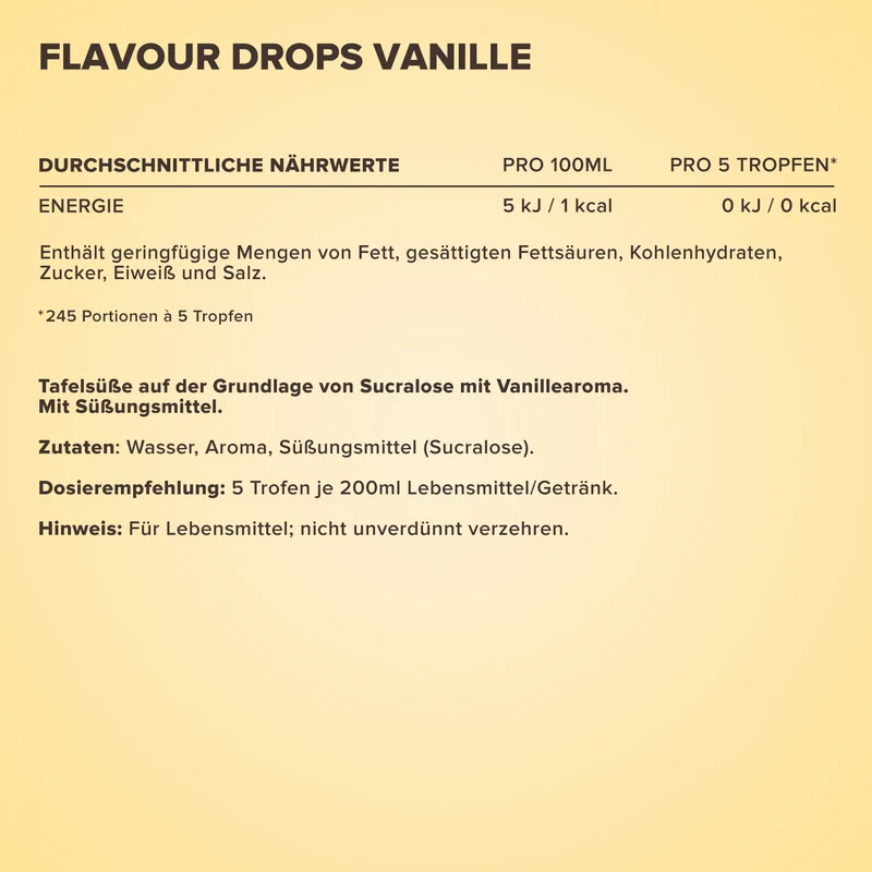 Flavour Drops (50ml) - Vanille