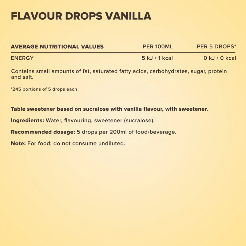 Flavour Drops (50ml) - Vanille