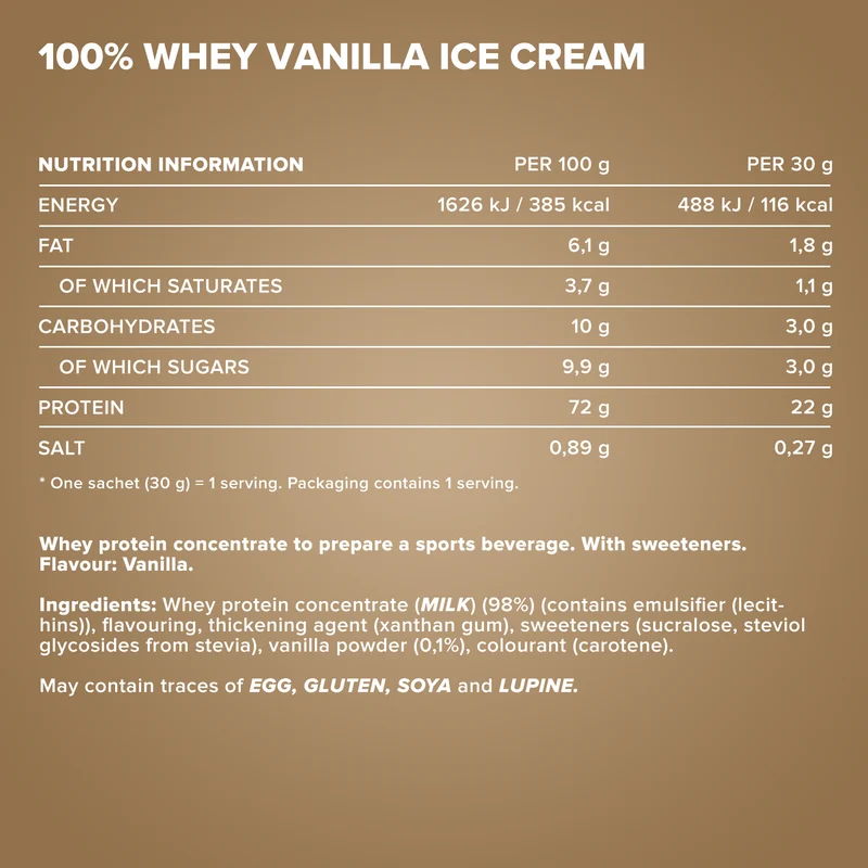 100% Whey Protein (30g) - Vanilla Ice Cream