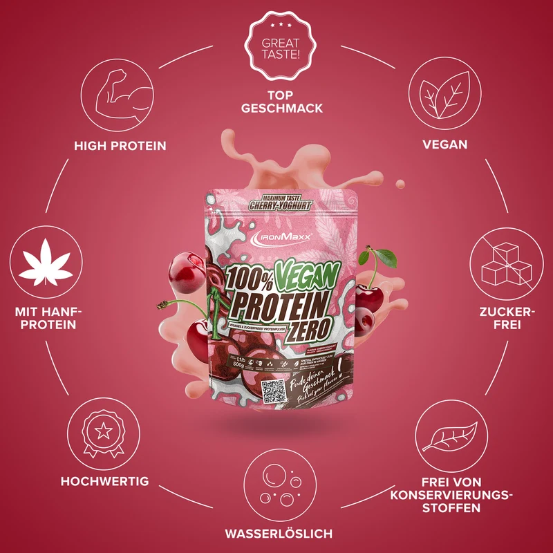 100% Vegan Protein Zero (500g) - Cherry Joghurt