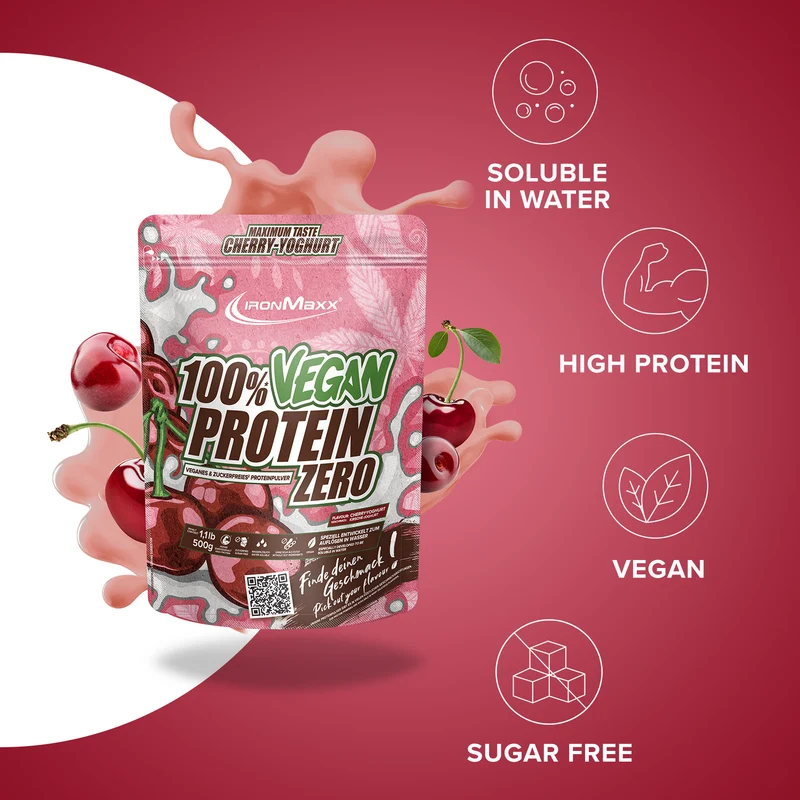 100% Vegan Protein Zero (500g) - Cherry Joghurt