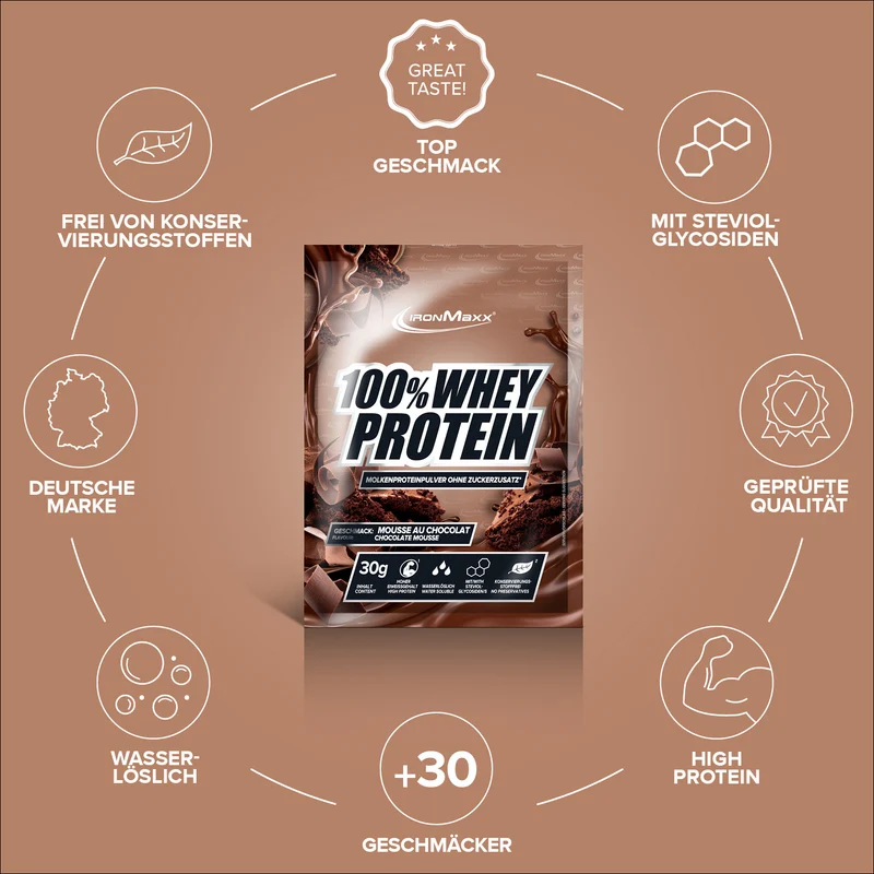 100% Whey Protein (30g) - Mousse au Chocolate