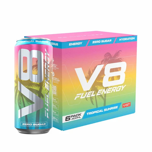 Vast V8 FUEL ENERGY ZERO SUGAR, 6x 500 ml Dose