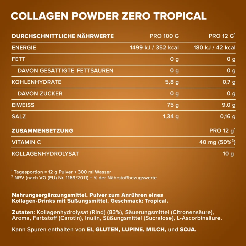 Collagen Powder Zero (250g) - Tropical