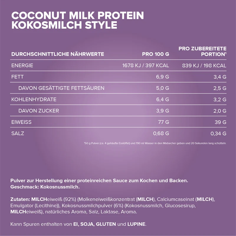 Coconut Milk Protein (500g) - Kokosmilch Style
