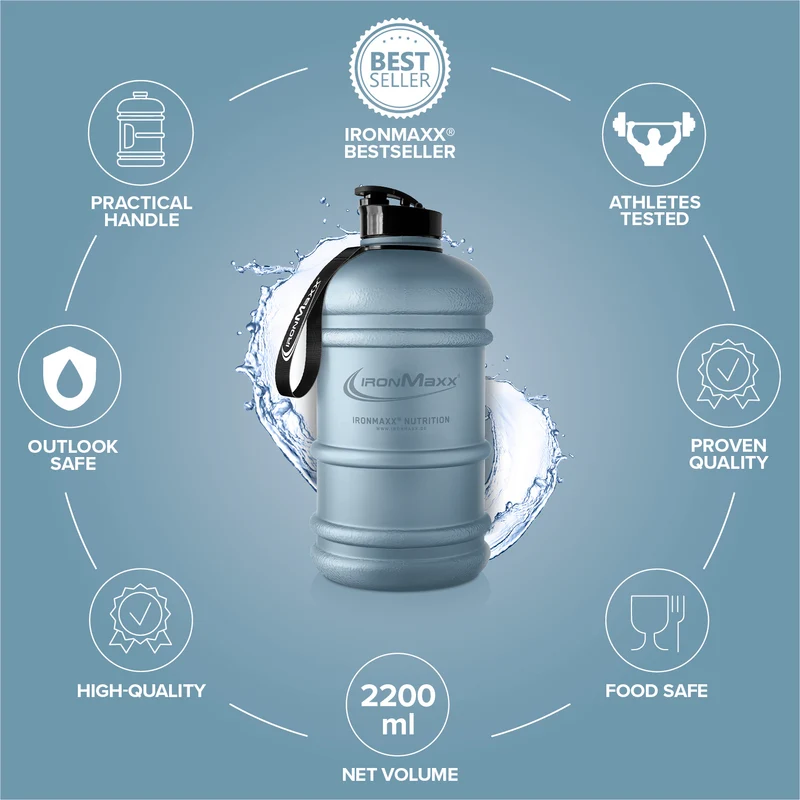Water Gallon (2200ml) - Matt Solid Kyanite Blue