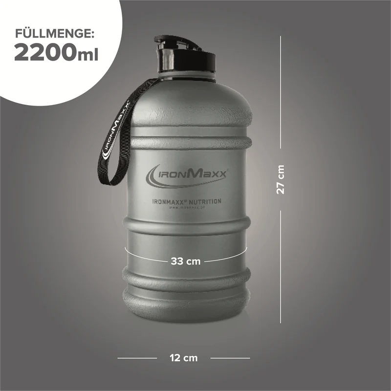 Water Gallon (2200ml) - Matt Solid Ash Grey