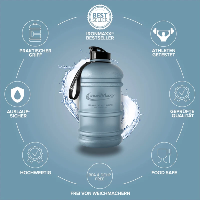 Water Gallon (2200ml) - Matt Transparent Frosted Kyanite Blue