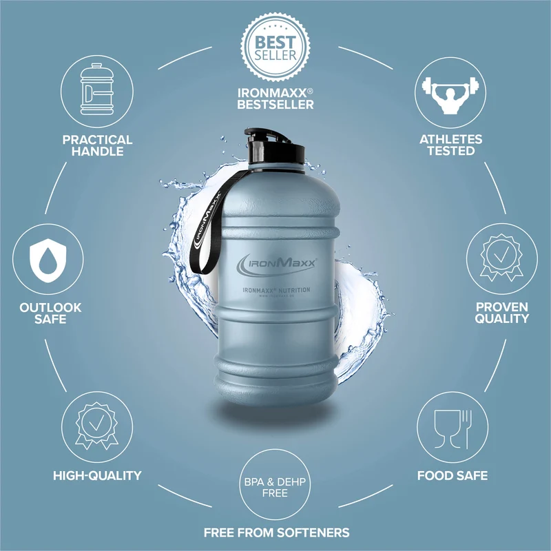 Water Gallon (2200ml) - Matt Transparent Frosted Kyanite Blue
