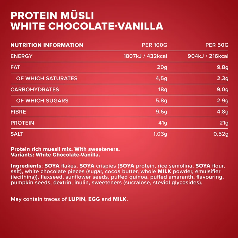 Protein Müsli (550g) - White Chocolate Vanilla