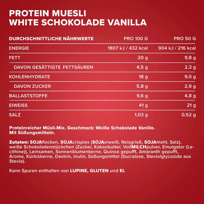 Protein Müsli (550g) - White Chocolate Vanilla