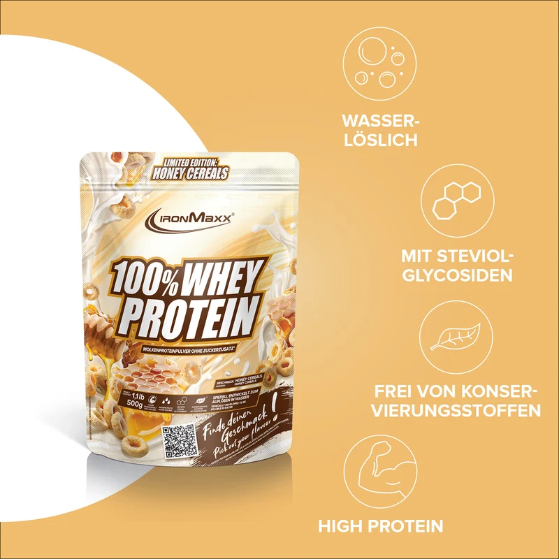 100% Whey Protein (500g) - Honey Cereal