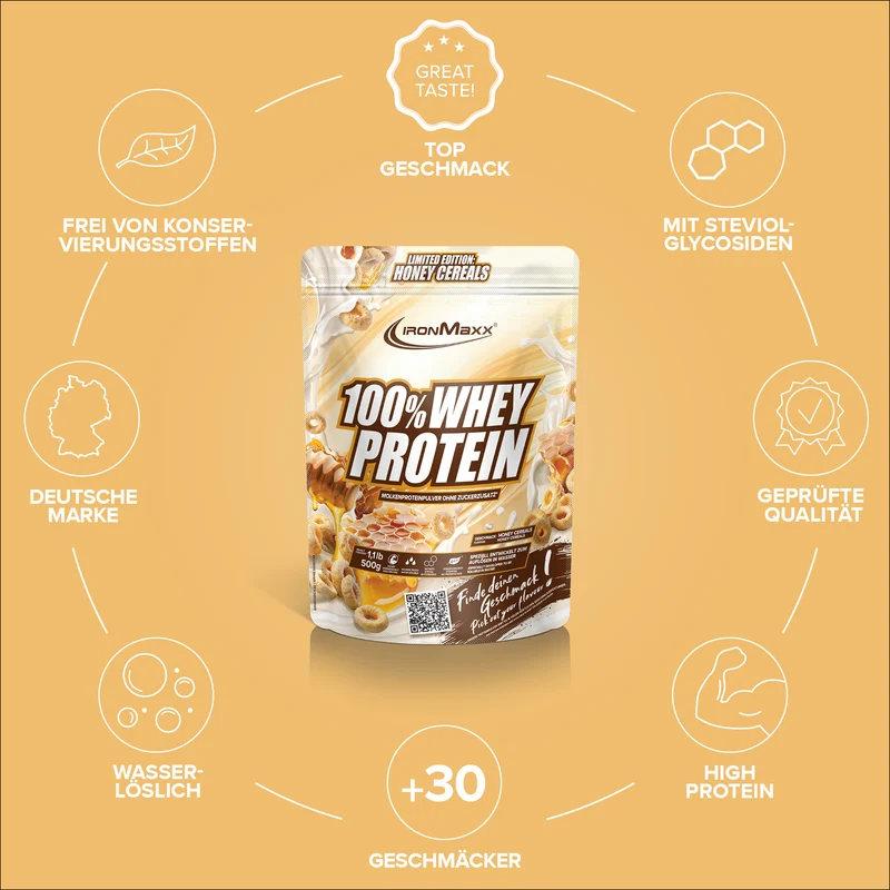 100% Whey Protein (500g) - Honey Cereal