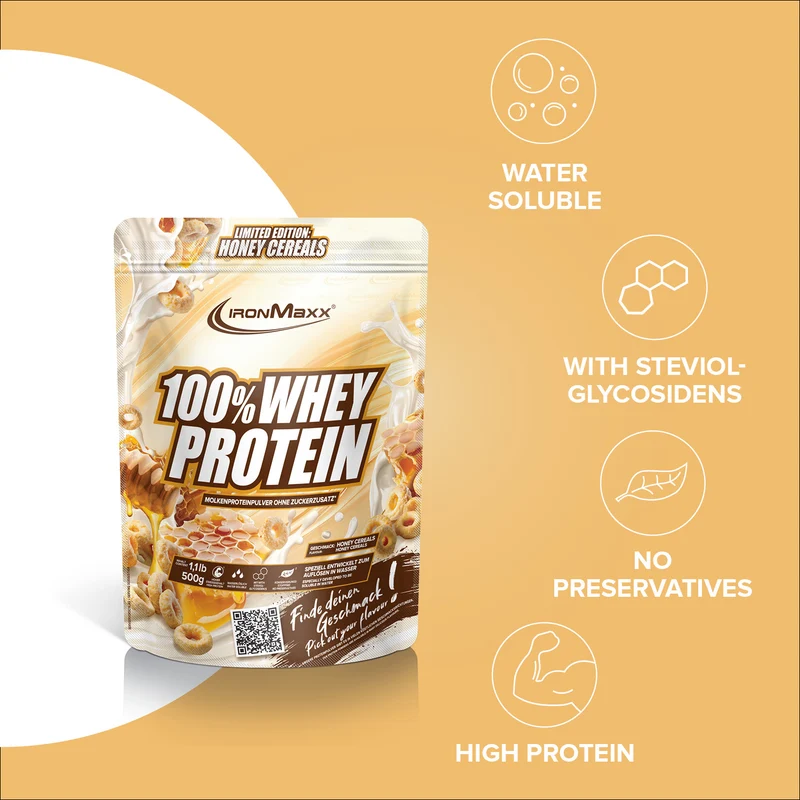 100% Whey Protein (500g) - Honey Cereal
