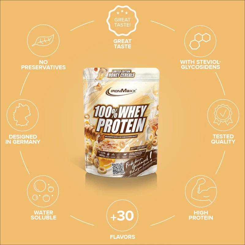 100% Whey Protein (500g) - Honey Cereal