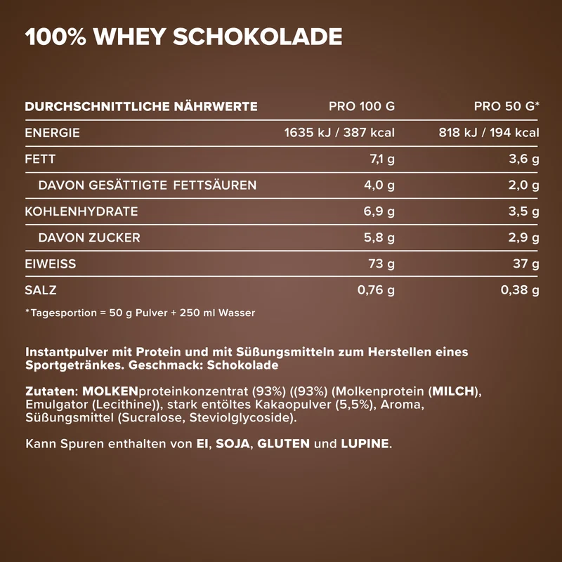100% Whey Protein (300g) - Milchschokolade