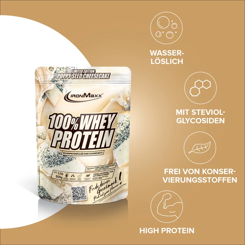 100% Whey Protein (500g) - Poppy Seed Cheesecake