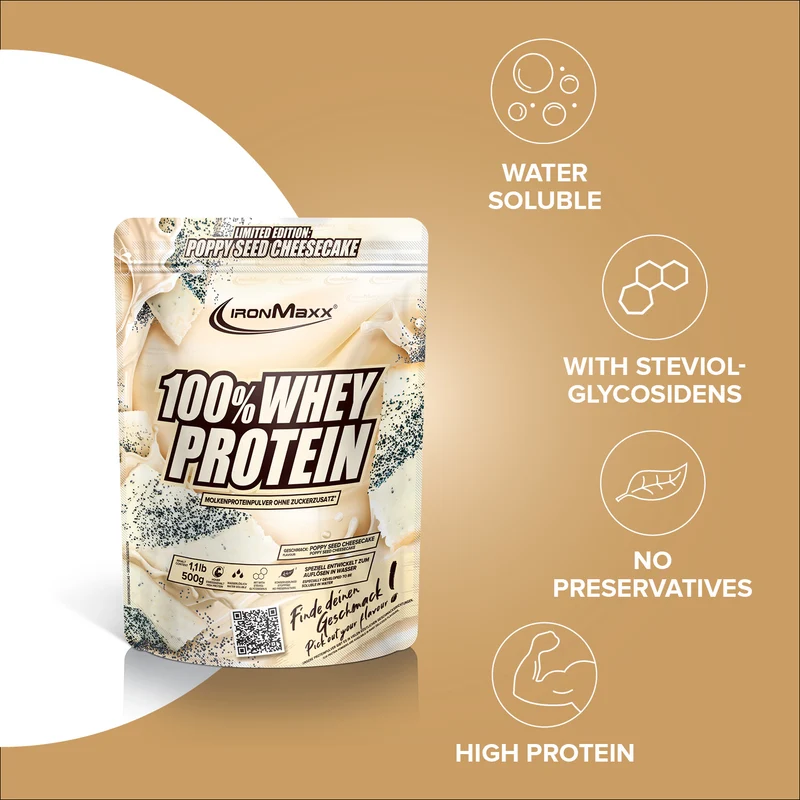 100% Whey Protein (500g) - Poppy Seed Cheesecake